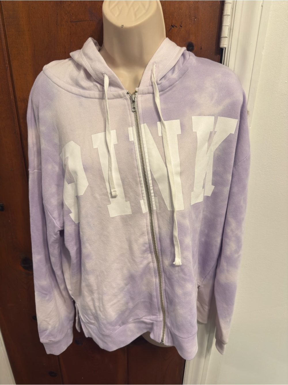 Victoria’s Secret PINK 2017 Purple Tie Dye Full Zip Hoodie NWT M Medium